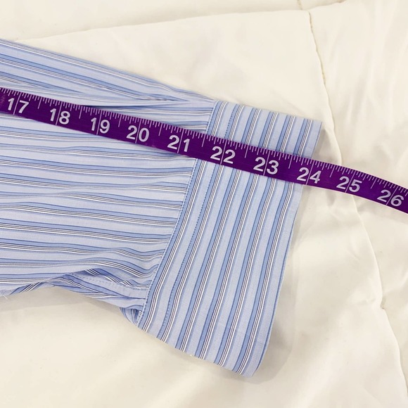 JOHN VARVATOS Blue Striped Button‎ Up Dress Shirt Long Sleeve Mens 41 / 16R - Picture 10 of 10